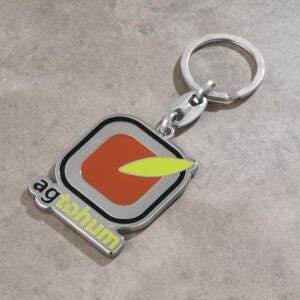 500 llaveros de piel sintética personalizables con impresión de logotipo a todo color