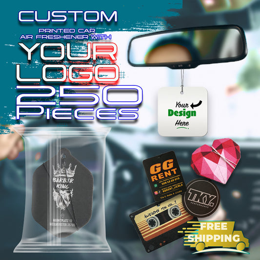 250 Pieces Custom Car Air Freshener with Your Logo