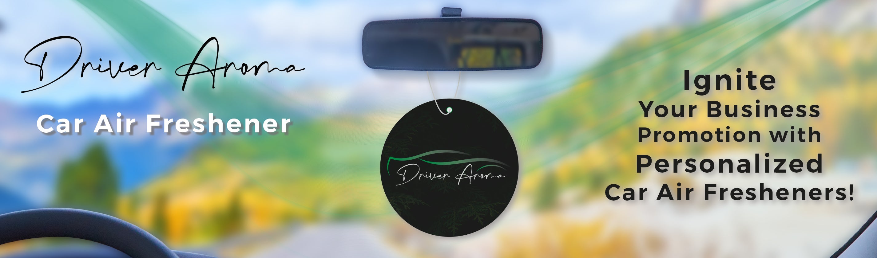 Driver Aroma specializes in custom car air fresheners and promotional branding solutions for businesses worldwide