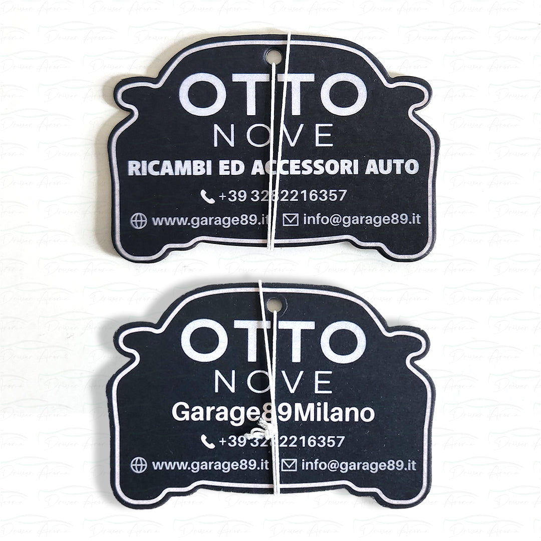 Set of 500 custom car air fresheners featuring company logo, ideal for marketing campaigns