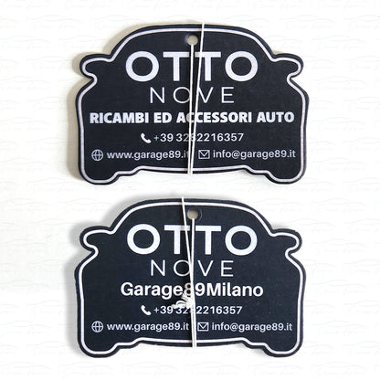 Set of 500 custom car air fresheners featuring company logo, ideal for marketing campaigns