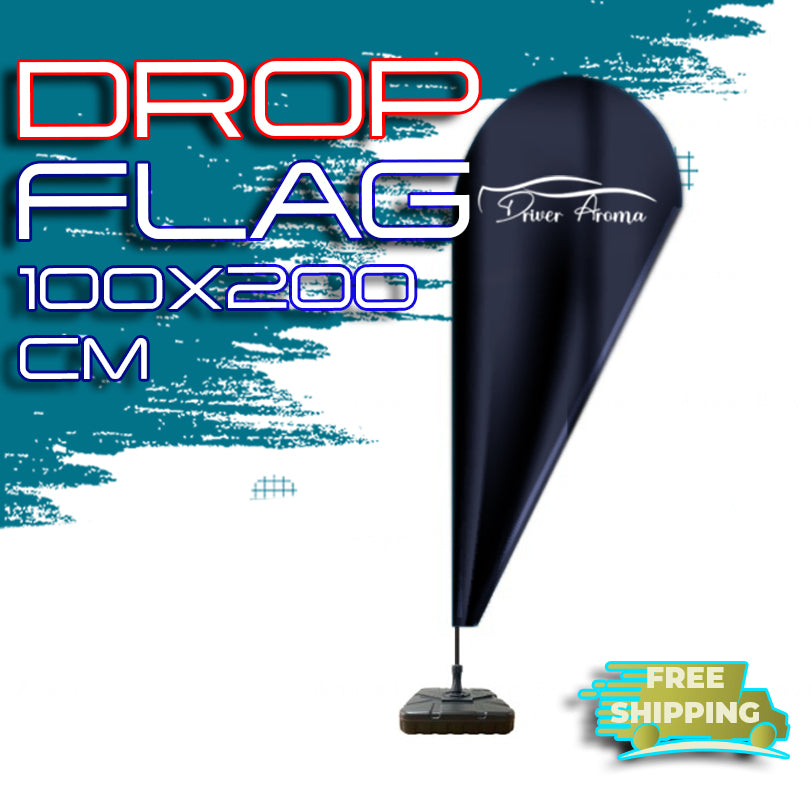 Promotional sail flag for events, trade shows, and business marketing